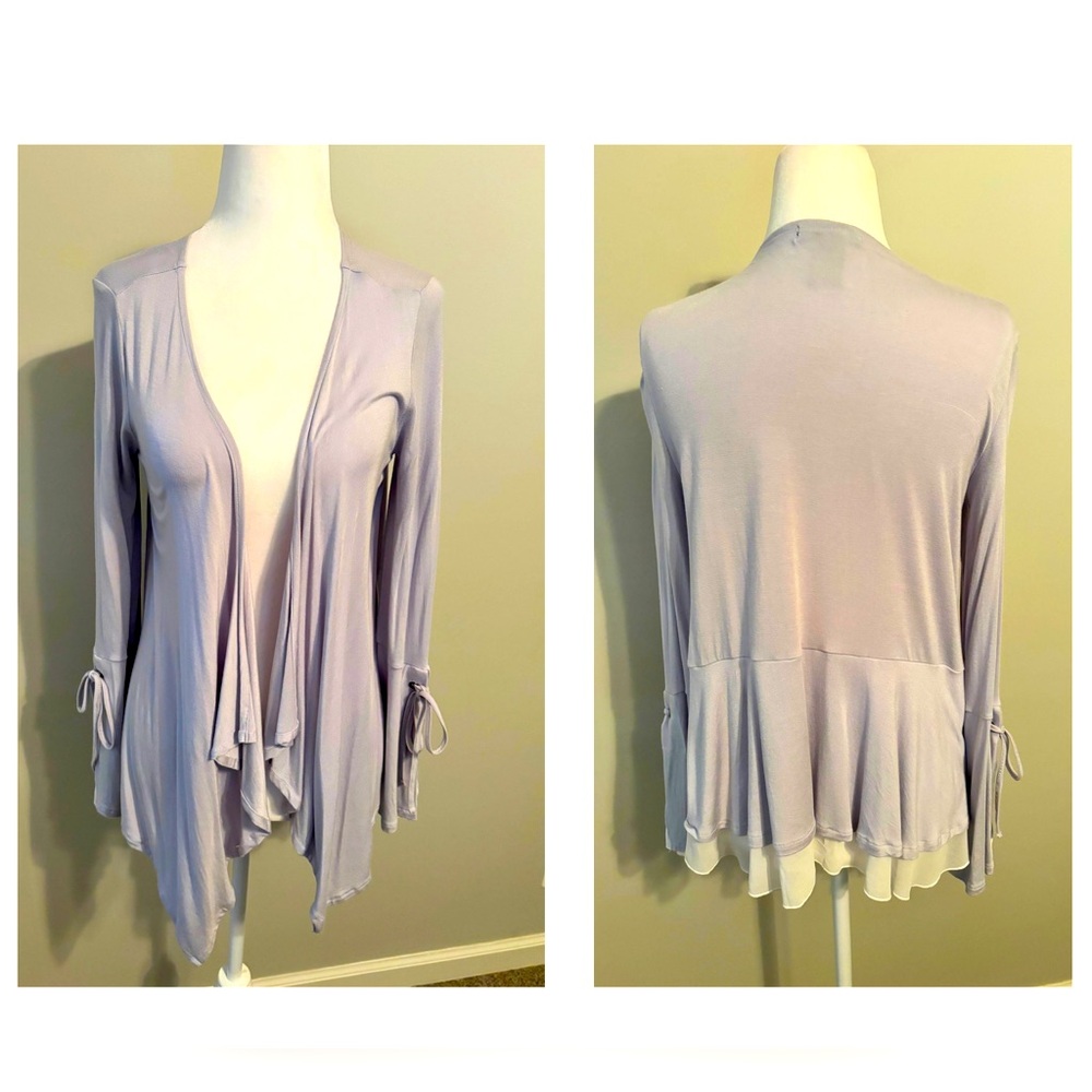 DESIGN 365 Bell Sleeve Layered Cardigan